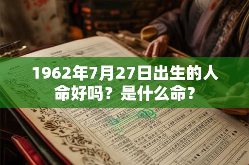 1962年7月27日出生的人命好吗？是什么命？