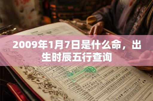 2009年1月7日是什么命，出生时辰五行查询