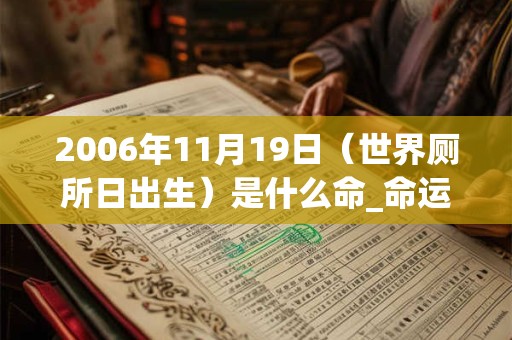 2006年11月19日（世界厕所日出生）是什么命_命运如何