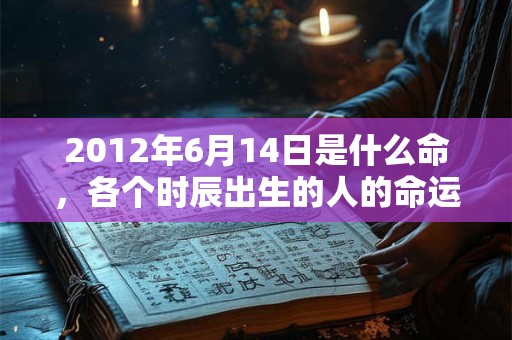 2012年6月14日是什么命,各个时辰出生的人的命运 2012年6月14日是什么命,各个时辰出生的人的命运