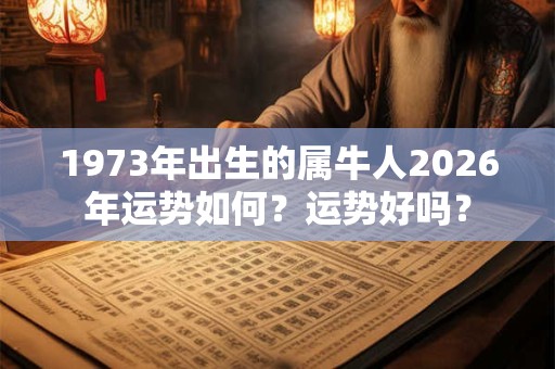 1973年出生的属牛人2026年运势如何?运势好吗? 1973年出生的属牛人2026年运势如何?运势好吗?