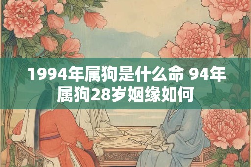 1994年属狗是什么命 94年属狗28岁姻缘如何