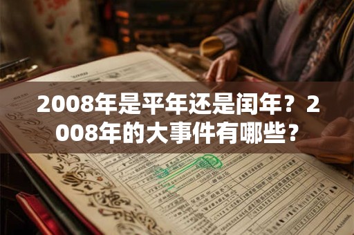 2008年是平年还是闰年？2008年的大事件有哪些？