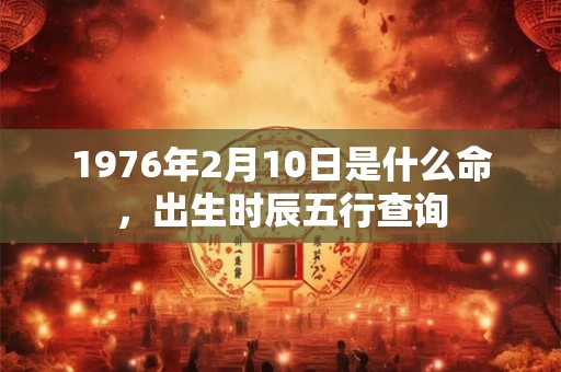 1976年2月10日是什么命，出生时辰五行查询