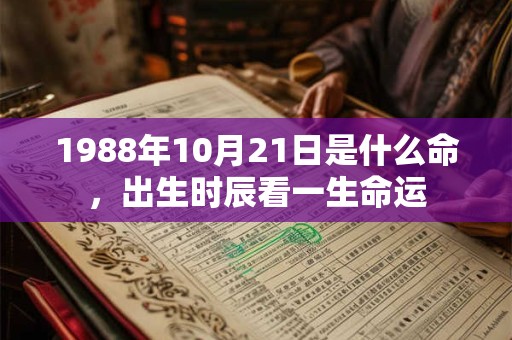 1988年10月21日是什么命，出生时辰看一生命运
