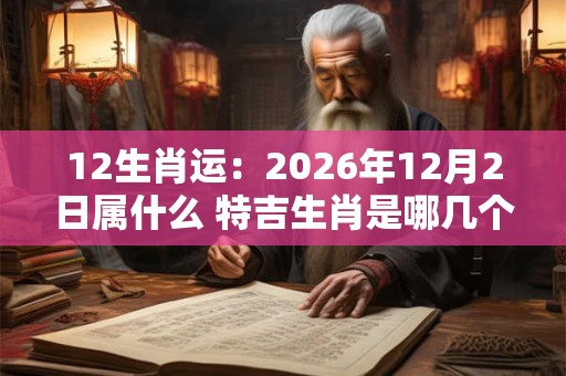 12生肖运：2026年12月2日属什么 特吉生肖是哪几个
