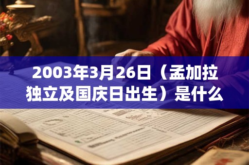 2003年3月26日(孟加拉独立及国庆日出生)是什么命_命运如何 2003年3月26日(孟加拉独立及国庆日出生)是什么命_命运如何