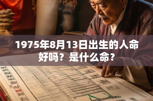 1975年8月13日出生的人命好吗?是什么命? 1975年8月13日出生的人命好吗?是什么命?