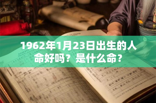 1962年1月23日出生的人命好吗？是什么命？