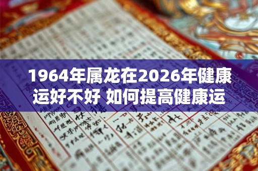 1964年属龙在2026年健康运好不好 如何提高健康运势