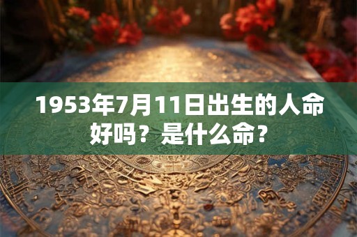 1953年7月11日出生的人命好吗？是什么命？