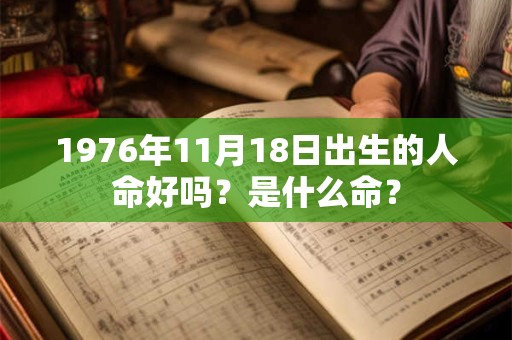1976年11月18日出生的人命好吗？是什么命？