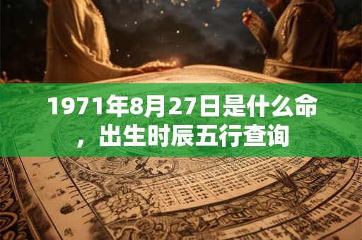 1971年8月27日是什么命，出生时辰五行查询