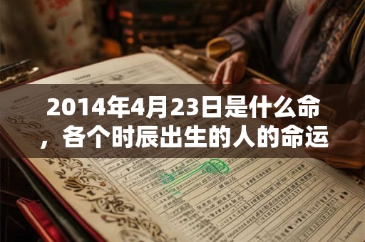 2014年4月23日是什么命，各个时辰出生的人的命运