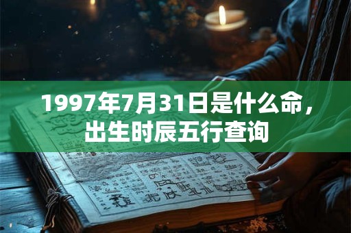 1997年7月31日是什么命，出生时辰五行查询