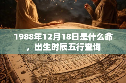 1988年12月18日是什么命，出生时辰五行查询