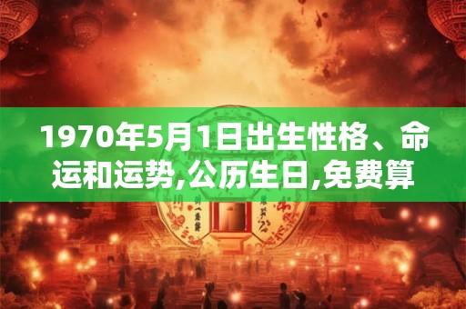 1970年5月1日出生性格、命运和运势,公历生日,免费算命