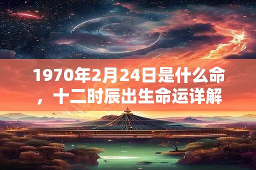 1970年2月24日是什么命，十二时辰出生命运详解