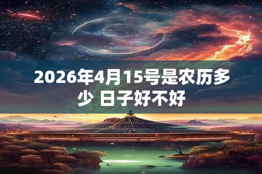 2026年4月15号是农历多少 日子好不好