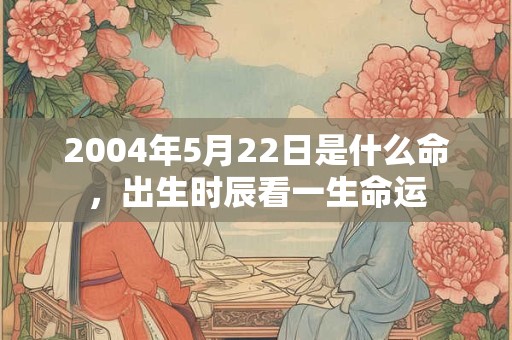 2004年5月22日是什么命,出生时辰看一生命运 2004年5月22日是什么命,出生时辰看一生命运