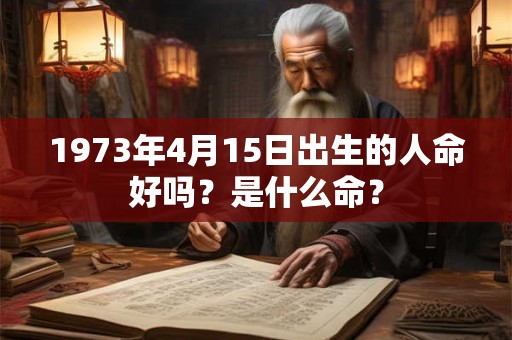 1973年4月15日出生的人命好吗？是什么命？
