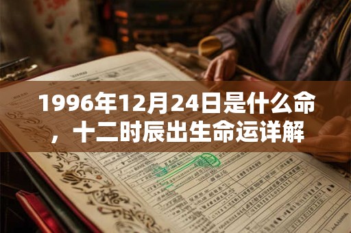 1996年12月24日是什么命，十二时辰出生命运详解