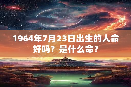 1964年7月23日出生的人命好吗?是什么命? 1964年7月23日出生的人命好吗?是什么命?