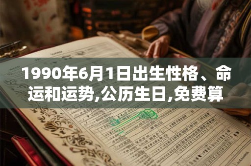 1990年6月1日出生性格、命运和运势,公历生日,免费算命