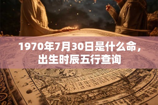 1970年7月30日是什么命，出生时辰五行查询