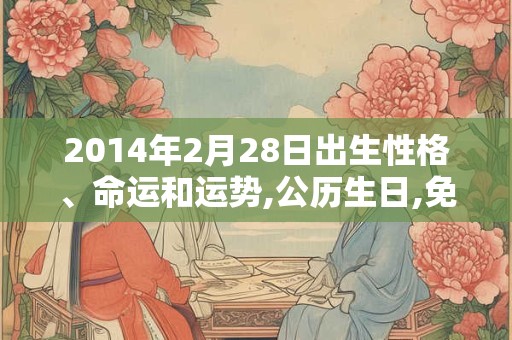 2014年2月28日出生性格、命运和运势,公历生日,免费算命
