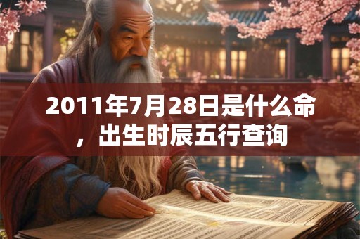 2011年7月28日是什么命,出生时辰五行查询 2011年7月28日是什么命,出生时辰五行查询
