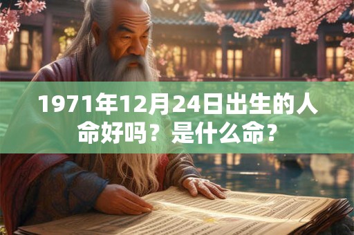 1971年12月24日出生的人命好吗?是什么命? 1971年12月24日出生的人命好吗?是什么命?