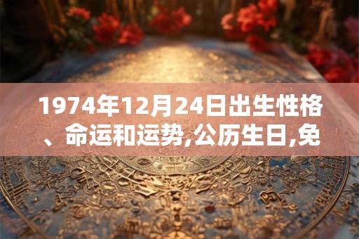 1974年12月24日出生性格、命运和运势,公历生日,免费算命 1974年12月24日出生性格、命运和运势,公历生日,免费算命