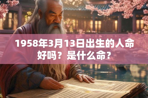 1958年3月13日出生的人命好吗?是什么命? 1958年3月13日出生的人命好吗?是什么命?