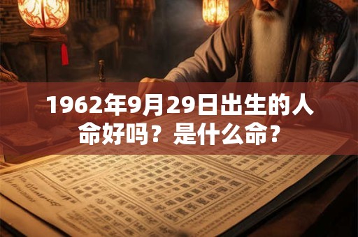 1962年9月29日出生的人命好吗？是什么命？