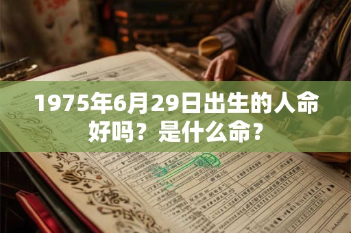 1975年6月29日出生的人命好吗?是什么命? 1975年6月29日出生的人命好吗?是什么命?