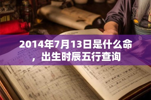 2014年7月13日是什么命，出生时辰五行查询