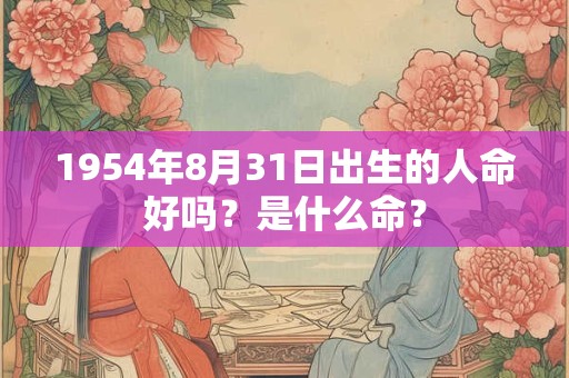 1954年8月31日出生的人命好吗?是什么命? 1954年8月31日出生的人命好吗?是什么命?