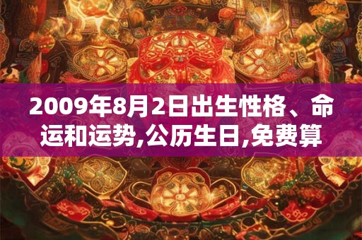 2009年8月2日出生性格、命运和运势,公历生日,免费算命 2009年8月2日出生性格、命运和运势,公历生日,免费算命