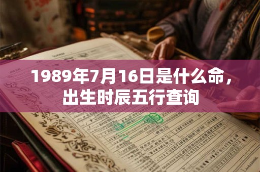 1989年7月16日是什么命,出生时辰五行查询 1989年7月16日是什么命,出生时辰五行查询