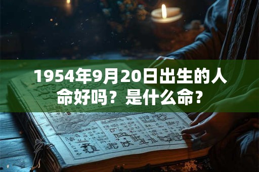 1954年9月20日出生的人命好吗？是什么命？