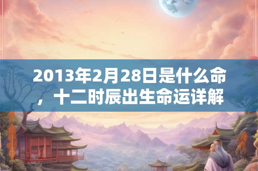 2013年2月28日是什么命,十二时辰出生命运详解 2013年2月28日是什么命,十二时辰出生命运详解