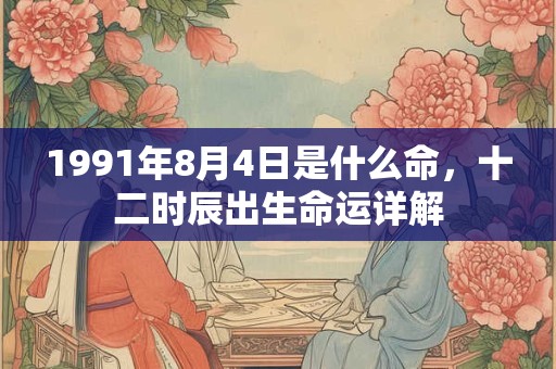 1991年8月4日是什么命,十二时辰出生命运详解 1991年8月4日是什么命,十二时辰出生命运详解