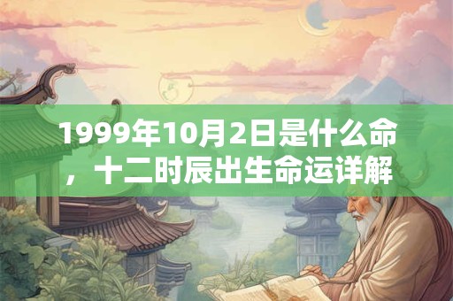 1999年10月2日是什么命,十二时辰出生命运详解 1999年10月2日是什么命,十二时辰出生命运详解