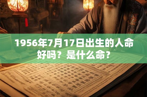 1956年7月17日出生的人命好吗?是什么命? 1956年7月17日出生的人命好吗?是什么命?