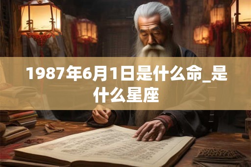 1987年6月1日是什么命_是什么星座 1987年6月1日是什么命_是什么星座