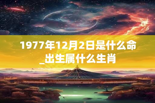 1977年12月2日是什么命_出生属什么生肖