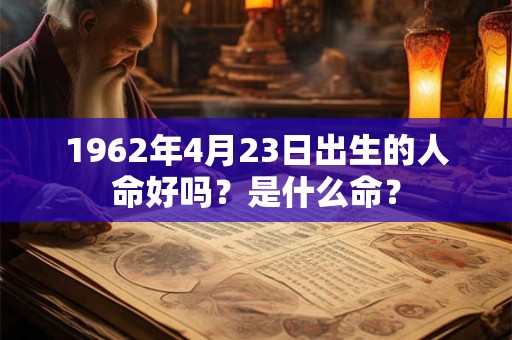 1962年4月23日出生的人命好吗?是什么命? 1962年4月23日出生的人命好吗?是什么命?
