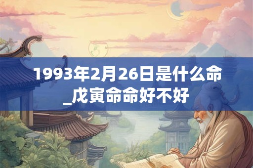 1993年2月26日是什么命_戊寅命命好不好