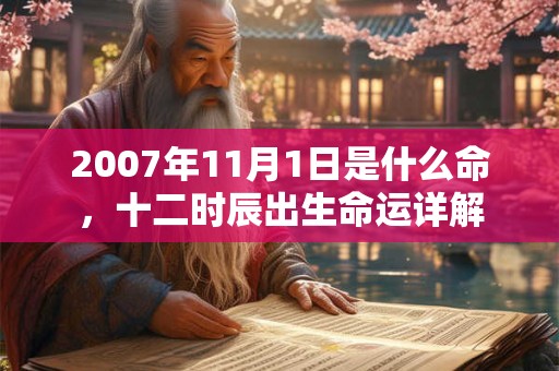 2007年11月1日是什么命，十二时辰出生命运详解